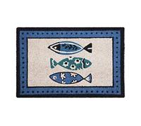 Excelsa Ocean Felpudo Entrada, Fibra de Coco, Azul, 40 x 60 cm