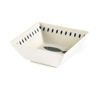 Excelsa Ocean - Juego de 6 cuencos de cerámica de 13 x 13 cm, decoración de peces azules