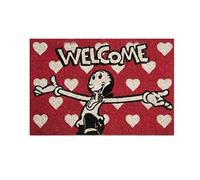 Excelsa Olivia Felpudo Entrada, Fibra de Coco, Rojo, 40 x 60 cm