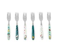 Excelsa Peanuts Shiny and Bright - Tenedores de postre de acero inoxidable, decoración navideña, juego de 6 unidades, 15 cm