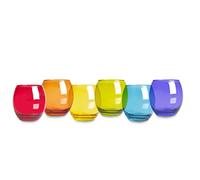 Excelsa San Josè - Juego de 6 vasos de agua, 40.5cl, cristal, multicolor