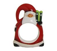 Excelsa Santa Claus Servilletero, cerámica, Rojo, 5 x 2 x 7 cm