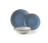 Excelsa Servicio de platos, azul, 18 piezas