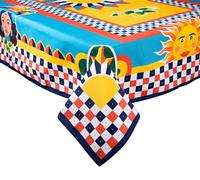 Excelsa Sicilian Rhapsody - Mantel Rectangular, 140 x 180 cm, algodón, poliéster, Lavable en Lavadora
