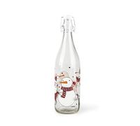 Excelsa Snowman Botella de cristal, capacidad 1 L, altura 32,5 cm.