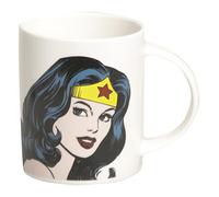Excelsa Super Heroes - Taza Wonder Woman, 300 ml, Porcelana, Blanco, 8,9 x 8,9 x 9 cm