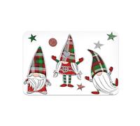 Excelsa Tartan GNOME - Juego de 6 manteles Individuales, 43 x 28,5 cm, diseño navideño, plástico PP, Reutilizable