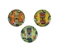 Excelsa Tiki - Juego de 6 platos para pizza, de porcelana