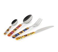 Excelsa Trinacria - Juego de 24 cubiertos, acero inoxidable, mango de plástico
