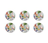 Excelsa Tropical - Juego de 6 platos de pizza, porcelana, diámetro 31 cm, multicolor
