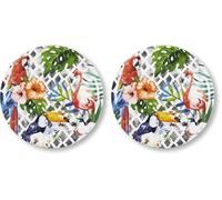 Excelsa Tropical - Plato de pizza, multicolor (Paquete de 2)