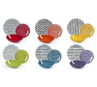 Excelsa - Vajilla Crazy Line de 18 piezas, en porcelana y cerámica, multicolor