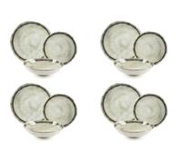 Excelsa Vajilla de 12 piezas, cerámica, efecto reactivo, 4 personas