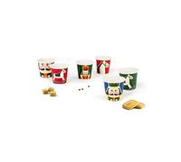 Excelsa Vintage Christmas - Juego de 6 vasos de café, capacidad 90 ml, porcelana, decoración navideña