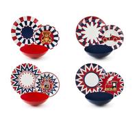 Excelsa Vintage Toys - Vajilla de 12 piezas, porcelana, juego de 4 personas, multidecoración