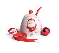 Excelsa Xmas Country Style - Azucarero, cerámica, Blanco/Rojo