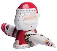 Excelsa Xmas Country Style Servilletero, cerámica, Blanco/Rojo