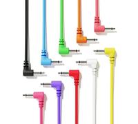 ExcelValley - 10-Pack - Cables de Conexión Mono Modulares de Ángulo Recto - 3,5mm 1/8" Eurorack Sintetizador [200 cm - 79"]