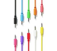 ExcelValley - 10-Pack - Cables de Conexión Mono Modulares - TS 3,5mm 1/8" Eurorack Sintetizador [20 cm - 8"]