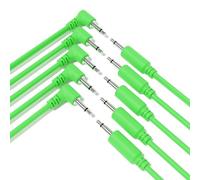 ExcelValley - 5-Pack Cables de Conexión Mono Modulares Híbridos TS 3,5mm 1/8" Eurorack Sintetizador Sintetizador [Verde - 45cm 18"]