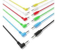 ExcelValley - 6A-Pack Cables de Conexión Mono Modulares Híbridos TS 3,5mm 1/8"Eurorack Sintetizador Sintetizador [15cm 6"]