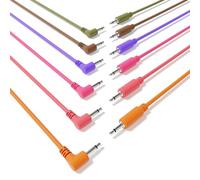 ExcelValley - 6B-Pack Cables de Conexión Mono Modulares Híbridos TS 3,5mm 1/8"Eurorack Sintetizador Sintetizador [15cm 6"]