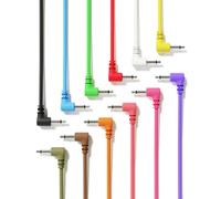 ExcelValley - Cables de conexi n modulares mono de ngulo recto TS de 3,5 mm y 1/8 de pulgada para sintetizador Eurorack [Paquete de 12 | 120 cm