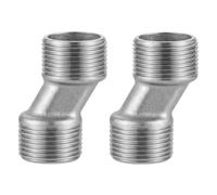 Excéntricas Grifo Ducha, Racores en S Acero Inox 304, 3/4" a 1/2", 2 Uds | Válvula Antirretorno Integrada, Ajuste de Desviación de 10 a 15 mm en Pared, Longitud de 50 mm, Grifo Termostático y Bañera