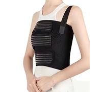 Exception Cinturón de costilla rota, soporte de compresión elástico para reducir el dolor de la caja torácica, protector de pecho transpirable para agrietado, fracturado, dislocado, M