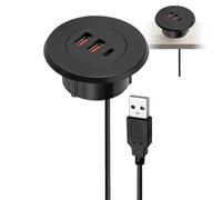 Exceptuó la plancia del Cable intestinal para el Cargo | Tabón USB temprano, Agujero, Soporte de Montaje | Accesorios electrónicos para Muebles, Carga, Soporte telefónico, Tableta, Bure