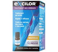 EXCILOR - Gel ácido - Tratamiento Verrugas Manos y Pies con gel ácido - Resultados visibles desde 1 semana - Clínicamente probado1-4 ml