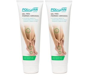 Excilor PODOSAN Gel Frío Piernas Cansadas, Restablece el confort y el bienestar de piernas, tobillos y pies, Gel 250 ml (Paquete de 2)