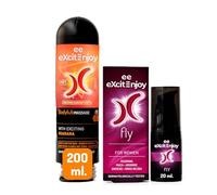 Excite Gel Lubricante Íntimo Pareja Efecto Calor con Guaraná + Gel Íntimo Mujer Frío-Calor | Fórmula Vegana, Hidratante y Compatible con Preservativos