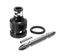 ExcLent 1/2 Inch Square To 1/4 Inch Hex Drill Chuck Converter With 65Mm Double Head Ph2 Screwdriver Bit