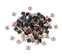 ExcLent 100Pcs Interruptor De Botón Pulsador Táctil De 5 Pines, Interruptor 6 X 6 X 3,1 Mm Smd