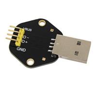 ExcLent W03 USB 2.0 Tipo-A para Dip 2.54 mm Módulo 8 Pin Board-Negro