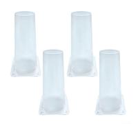 Excluidor de murciélagos transparente de una vía, cono de salida para ventilación de techo de ático, puntos de entrada, herramienta de control de vida silvestre humana hecha de material PP (4 piezas)