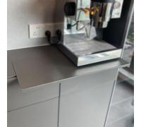 EXCLURA Extensor para Alféizar de Ventana Extensor de Alféizar de Ventana de Acero Al Carbono, Placa Extensora de Repisa de Ventana, Estante de Ventana de Cocina(Gray,L50cm(19 3/4")-W25cm(9 7/8"))