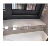 EXCLURA Extensor para Alféizar de Ventana Extensor de Alféizar de Ventana de Acrílico Transparente, Estante Extensor de Repisa de Ventana sin Perforaciones(80x15cm(31 1/2 x 5 15/16"))