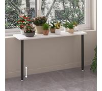 EXCLURA Extensor para Alféizar de Ventana Extensor de Alféizar de Ventana de Altura Ajustable de 80 a 140 cm, Repisa para Gatos con Tablero(Black,50x25cm(19 3/4x9 7/8"))