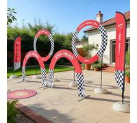 EXCLURA Kit de Carrera de Obstáculos para Drones Juego Portátil de Puertas de Carreras de Drones FPV, Combinación de Aro de Obstáculo de 90cm para Pista de Práctica, Kit de Entrenamiento(Style c)