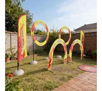 EXCLURA Kit de Carrera de Obstáculos para Drones Juego Portátil de Puertas de Carreras de Drones FPV, Combinación de Aro de Obstáculo de 90cm para Pista de Práctica, Kit de Entrenamiento(Style a)