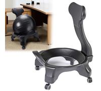 EXCLURA Silla de Bola Base de Silla de Pelota de Yoga Móvil con Ruedas, Marco de Estabilidad Ergonómico, Soporte para Silla de Oficina con Asiento Activo, Soporte para Sillas