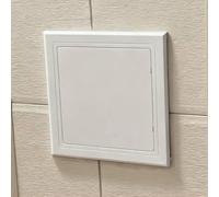 EXCLURA Trampilla Pladur Tapa de Orificio Mural en Plástico Autoadhesivo, Compuerta de Inspección Fontanería Blanca en Panel de Acceso, Puerta de Conducto de Ropa(100x100mm(4x4))