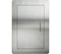 Exclusiva puerta de revisión de acero inoxidable cepillado con marco de montaje NDE 300 x 200 mm