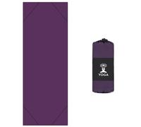 Exclusiva toalla de manta antideslizante que absorbe el sudor, esterilla de fitness de secado rápido con diseño de bolsillos en las esquinas, incluye bolsa de transporte para yoga y pilates