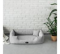 Exclusive Bed Cama para perros Bruno de tela aura ortopédica L-XXXL 6 colores que insiste en la sufrimiento, duradera, antideslizante, rectangular (XXL, gris claro)