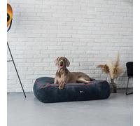 Exclusive Bed Cojín antiestrés para perros Sky de tela Sorriso gris oscuro L 100 cm x 80 cm relajante calmante cómodo, suave y resistente a la abrasión