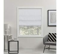 Exclusive Home Curtains Acadia - Pantalla Romana (27 x 64 cm), Color Blanco