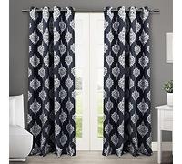Exclusive Home Curtains - Cortinas Opacas con Ojales en la Parte Superior (2 Unidades), poliéster, Peacoat Blue, 52x84